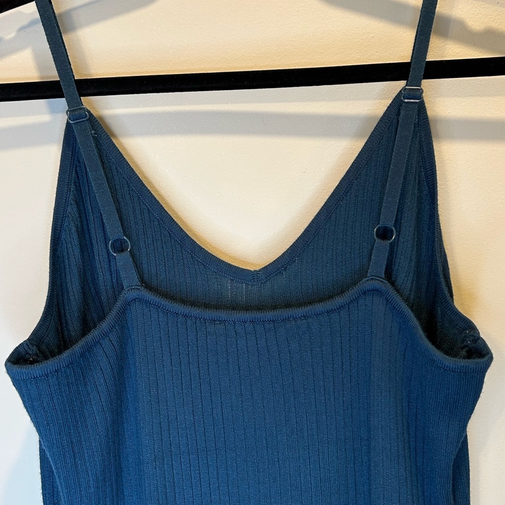 Teal Blue Bodycon Spaghetti Strap Sweater Dress XL - Picture 6 of 14